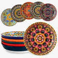 Bohemian ceramic table service complete floral pattern