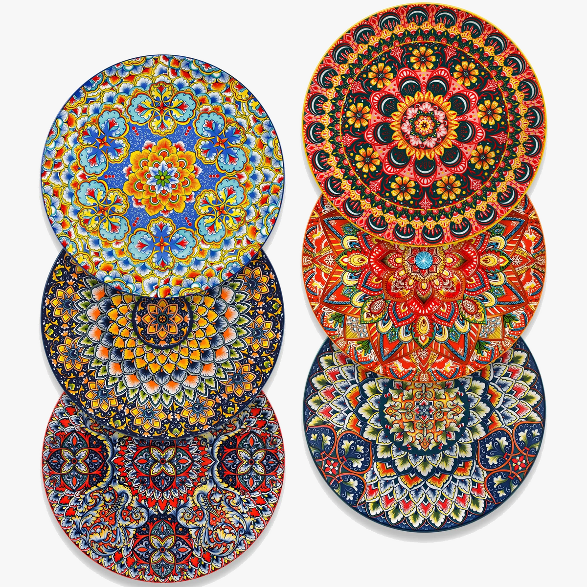 Ceramic table service floral pattern bohemian complete