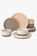 Table service porcelain plates bowls edge raised