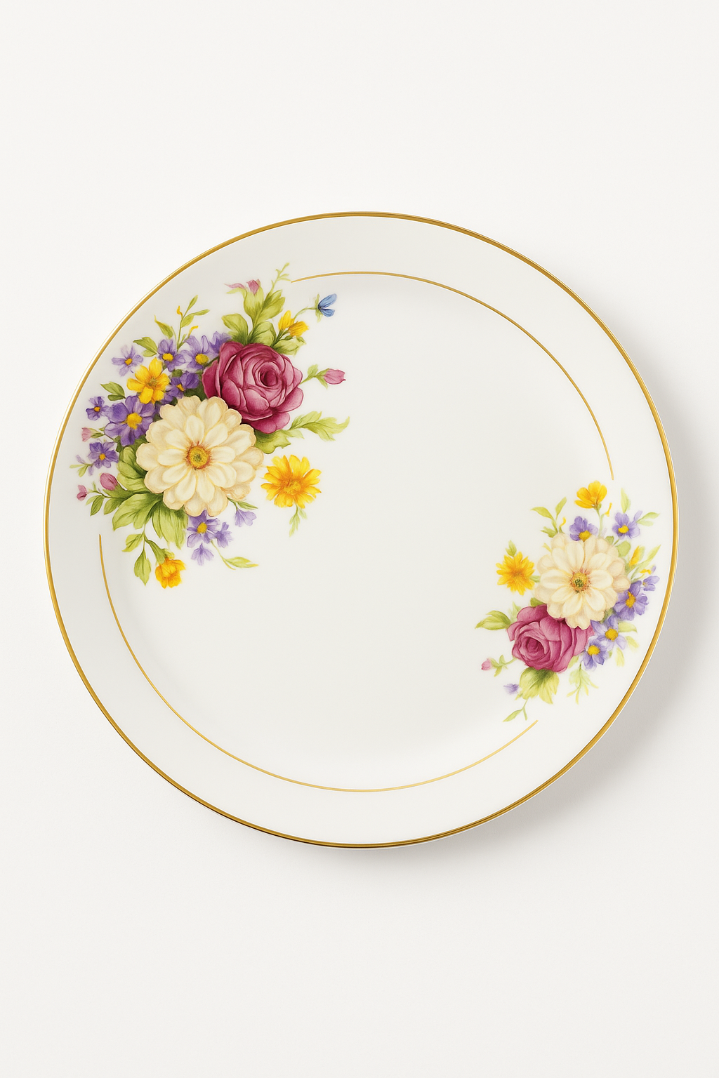 Western customizable fine floral porcelain table service
