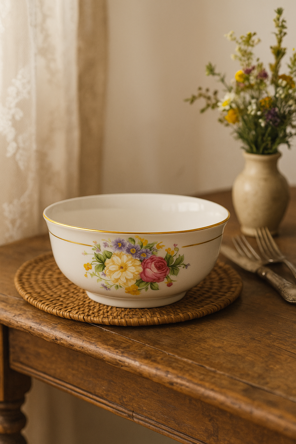 Table service porcelain jingdezhen floral Western style - view 2