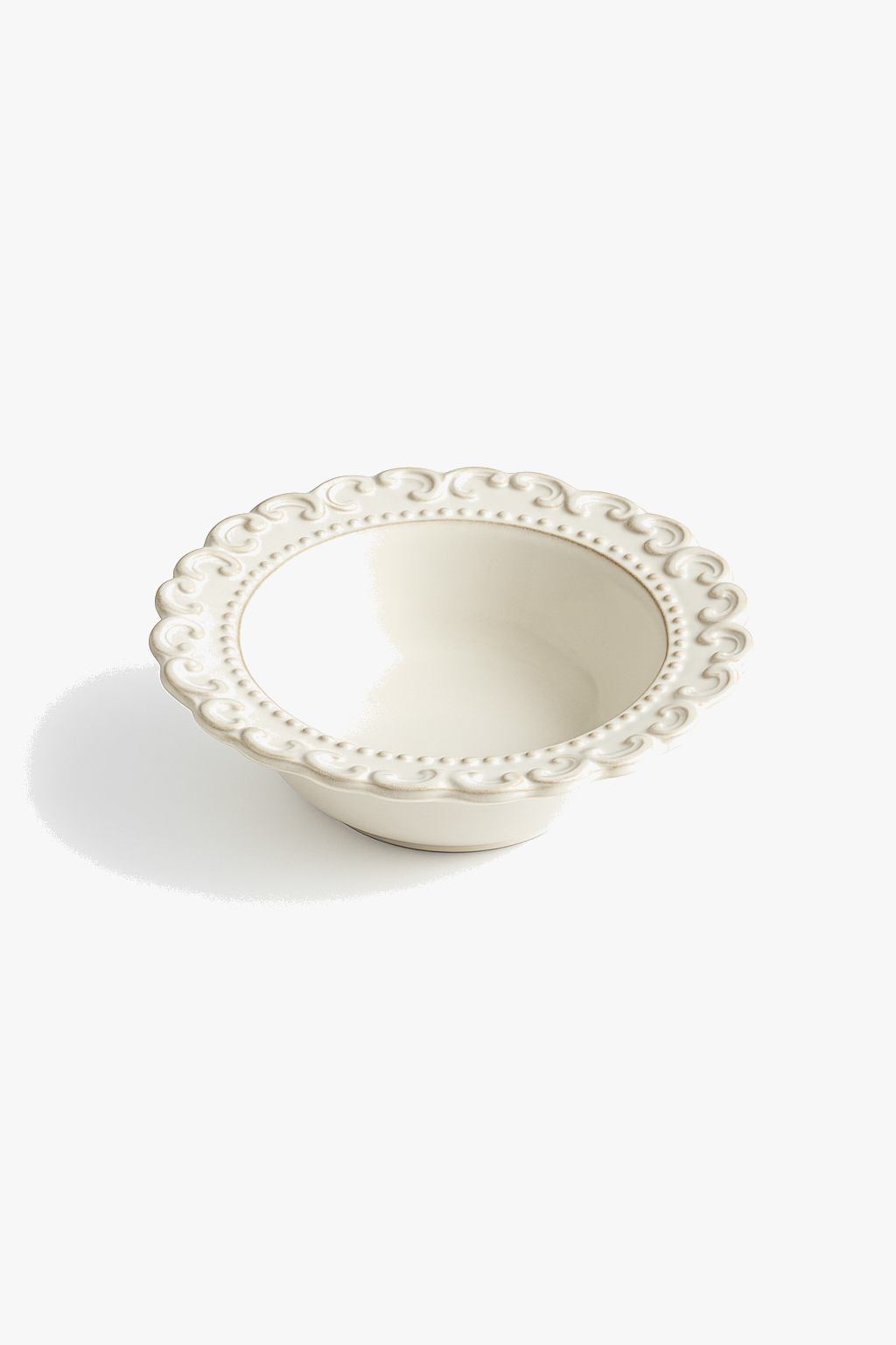 Vintage ceramic table service relief style restaurant