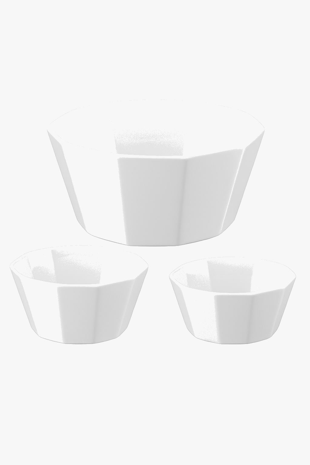 Service table 3 ceramic bowls marble effect elegant