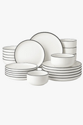 Fine-Edge Ceramic Dinnerware Set for 12 Guests