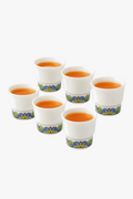 Jade Porcelain Kung Fu Tea Service, 6 Cups for Green and Oolong Tea