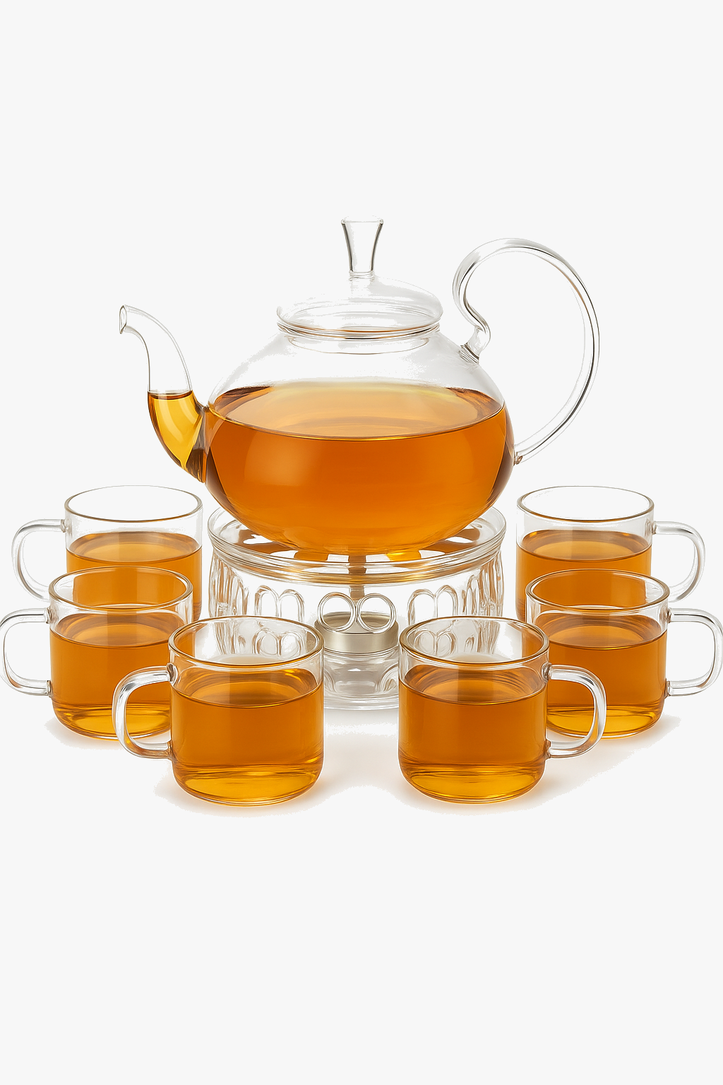 Tea service double wall glass infuser 800ml