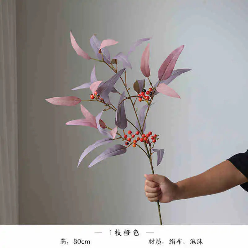 Simulation of eucalyptus with long branches floral decoration for all occasions - view 5