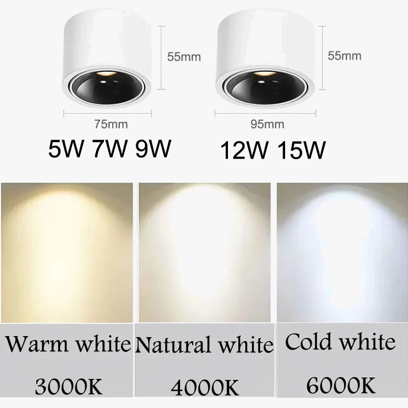 Spot led cob interior lighting angle adjustable ultra bright - view 4