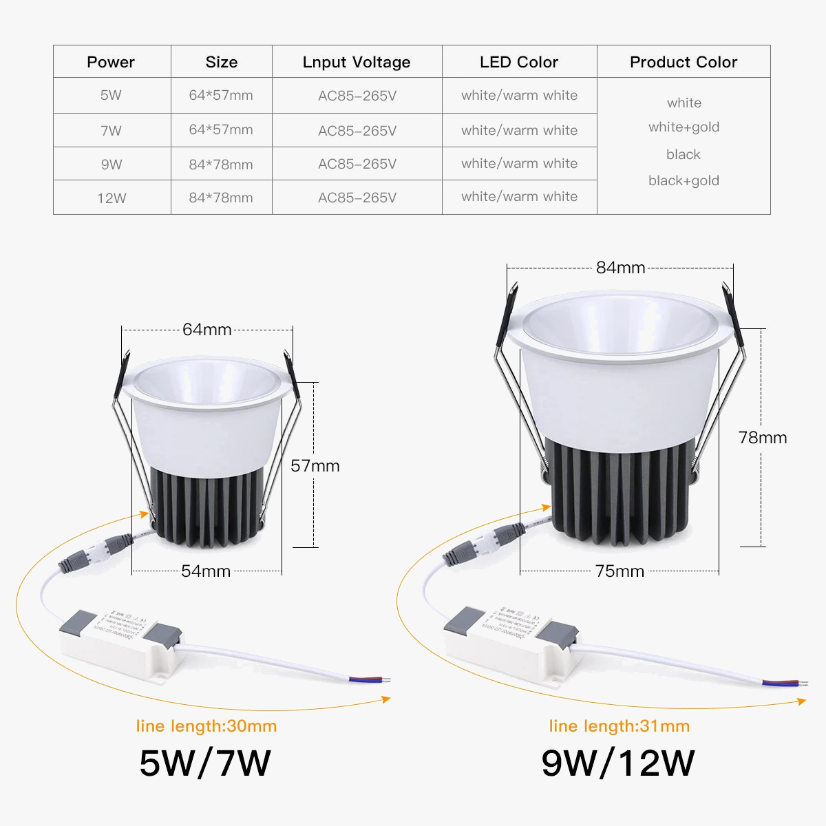 Aluminum led spot for decorative lighting showcase - view 2