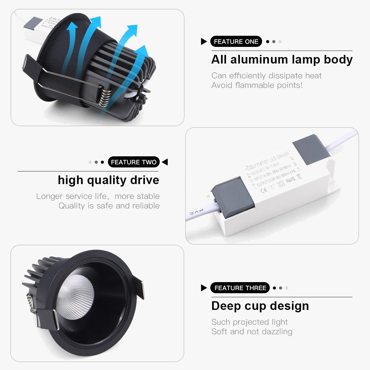 Aluminum led spot for decorative lighting showcase - view 3