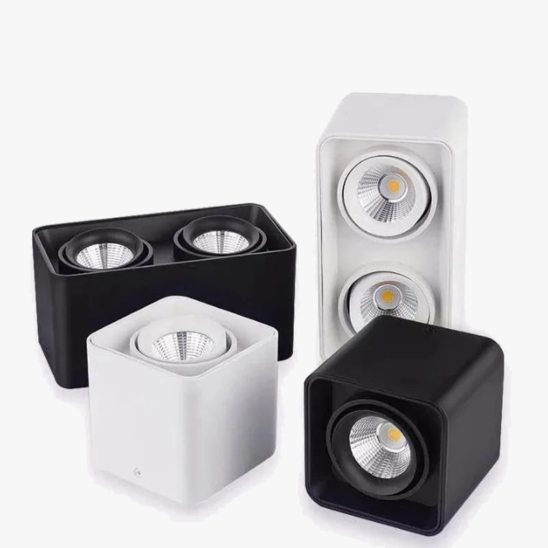 Built-in led spot with adjustable angle replaceable bulb