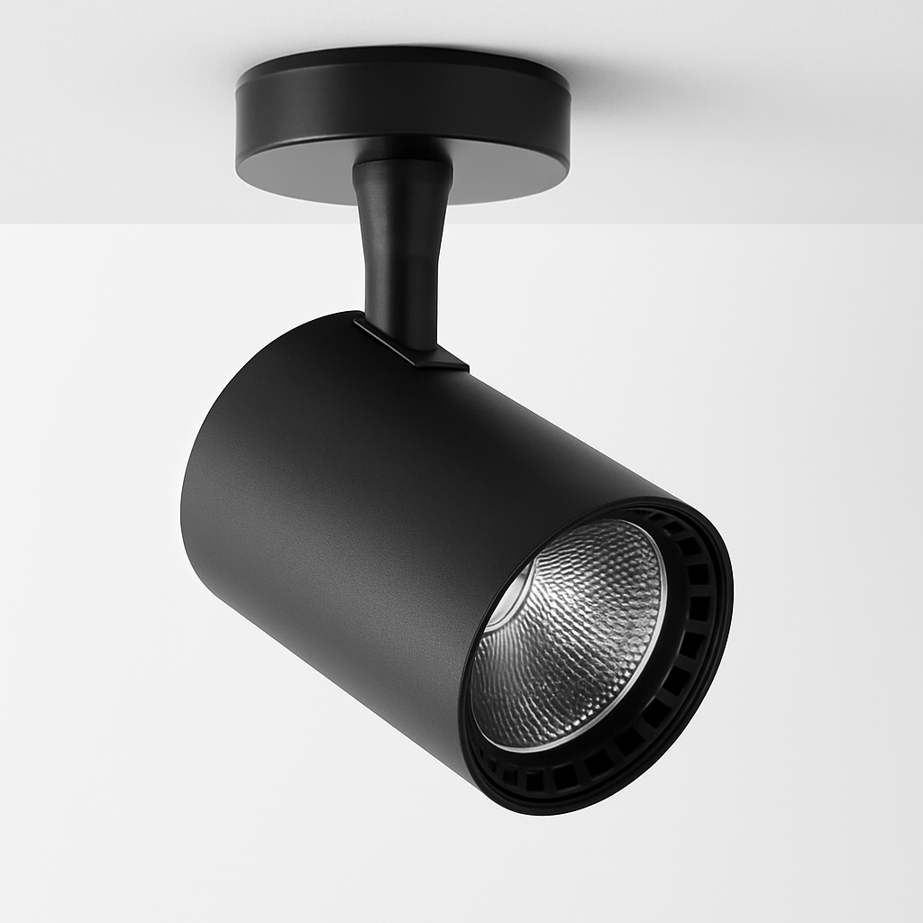 LED orientable spot for shops and exhibitions