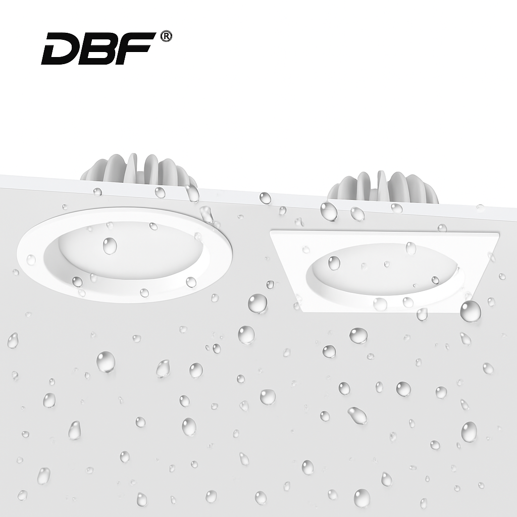 Round or square waterproof led spot for indoors