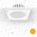 Round or square waterproof led spot for indoors - White square / Warm White / 5W
