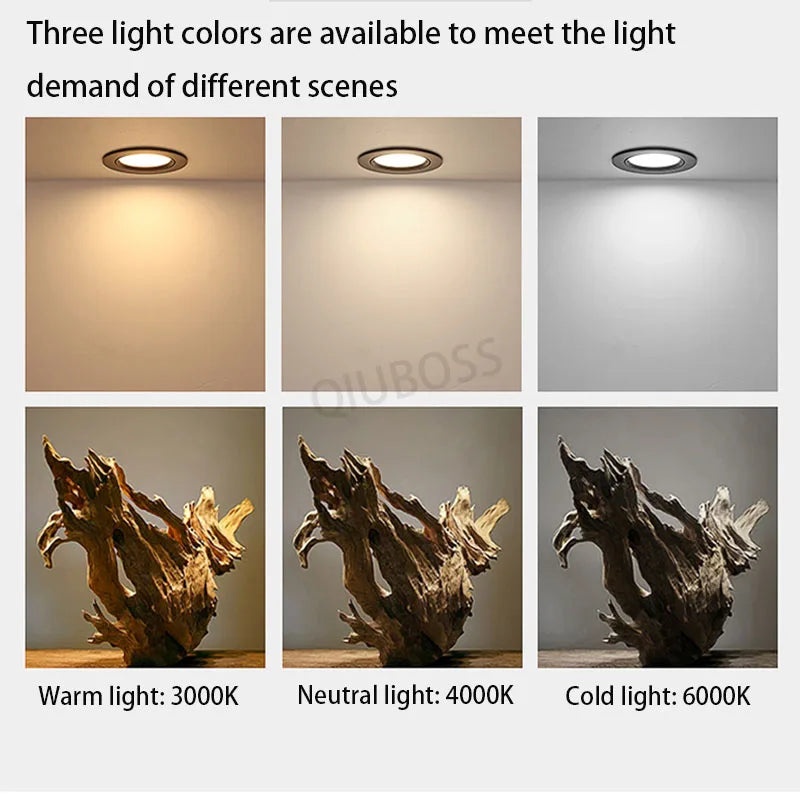 Variable intensity built-in led spotlights for modern interior - view 4