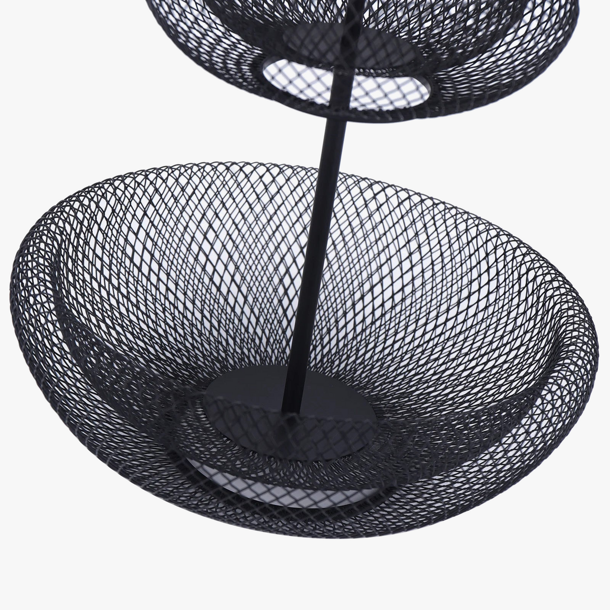 Double-level fruit holder in black forged iron - view 4