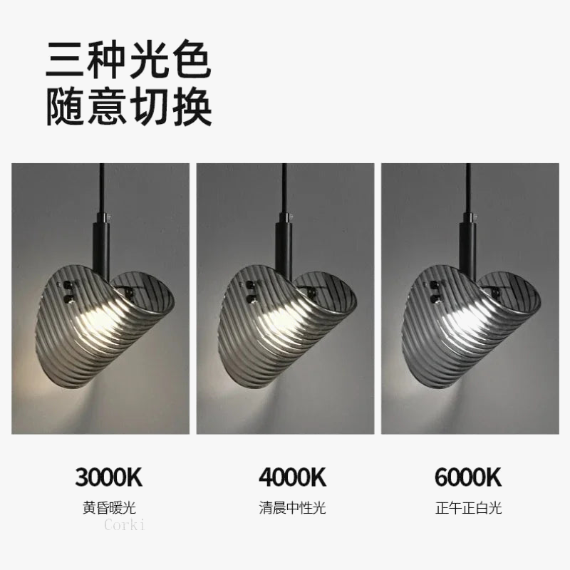 Art decorative glass design pendant light with modifiable gradation - view 5