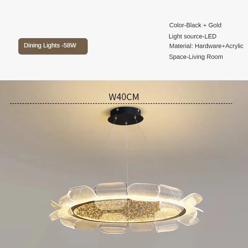 Acrylic pendant light modern design for elegant and romantic interior - view 8
