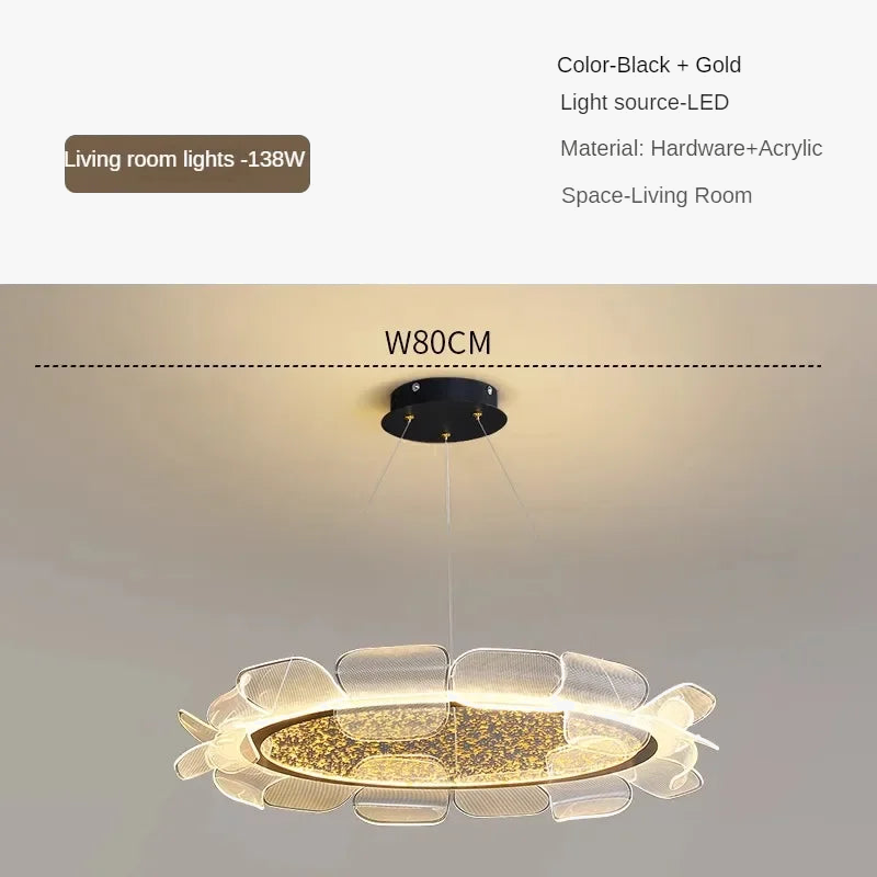 Acrylic pendant light modern design for elegant and romantic interior - view 9