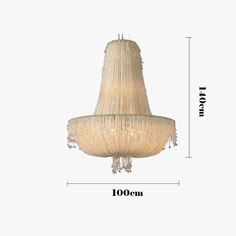 Transparent crystal pendant light with retro and luxurious design - view 7