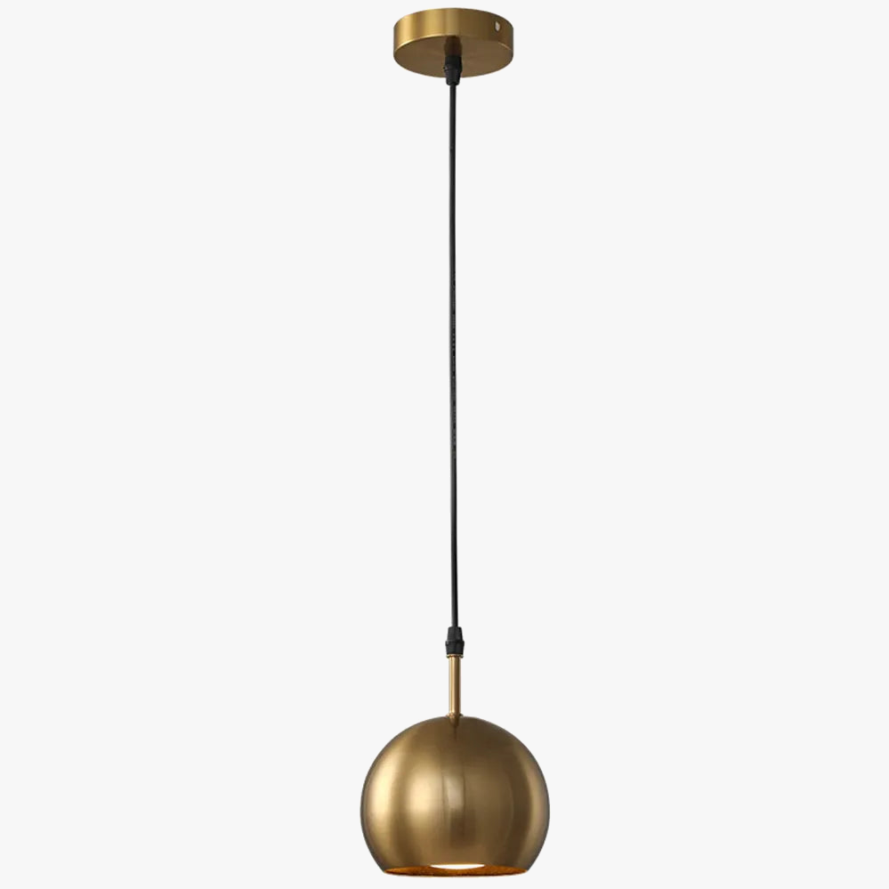 Metal and brass pendant light for industrial interior lighting - view 2
