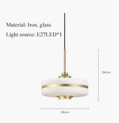 Modern milky glass pendant light for elegant interior - view 6