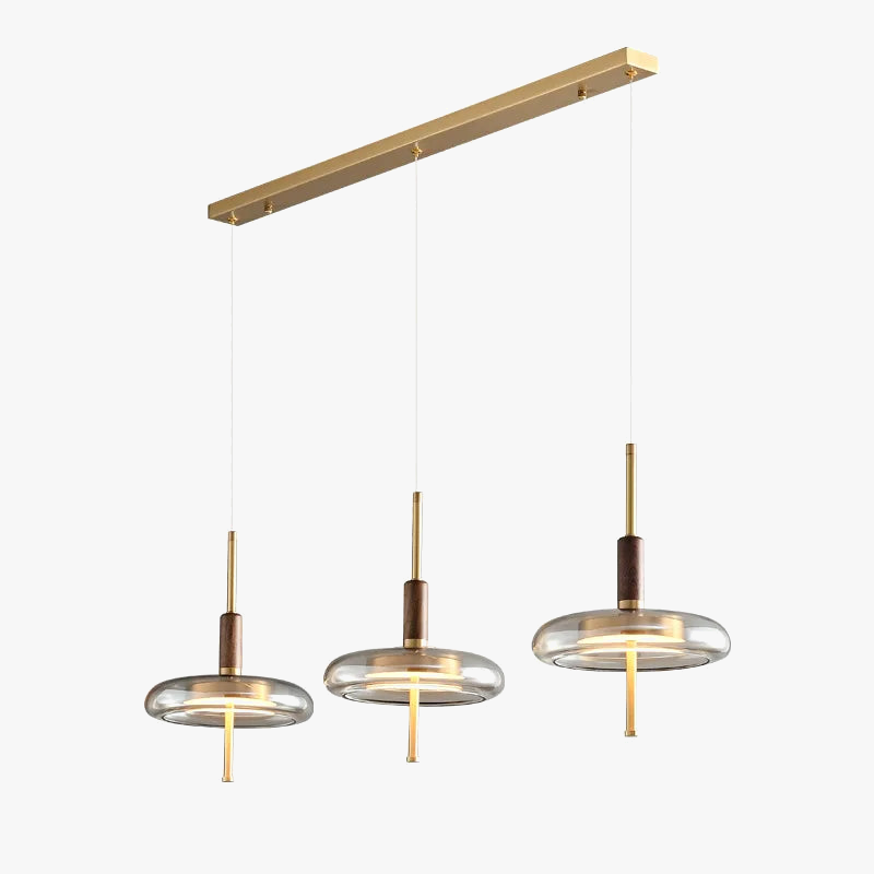 Modern glass pendant light with decorative led lighting - view 5