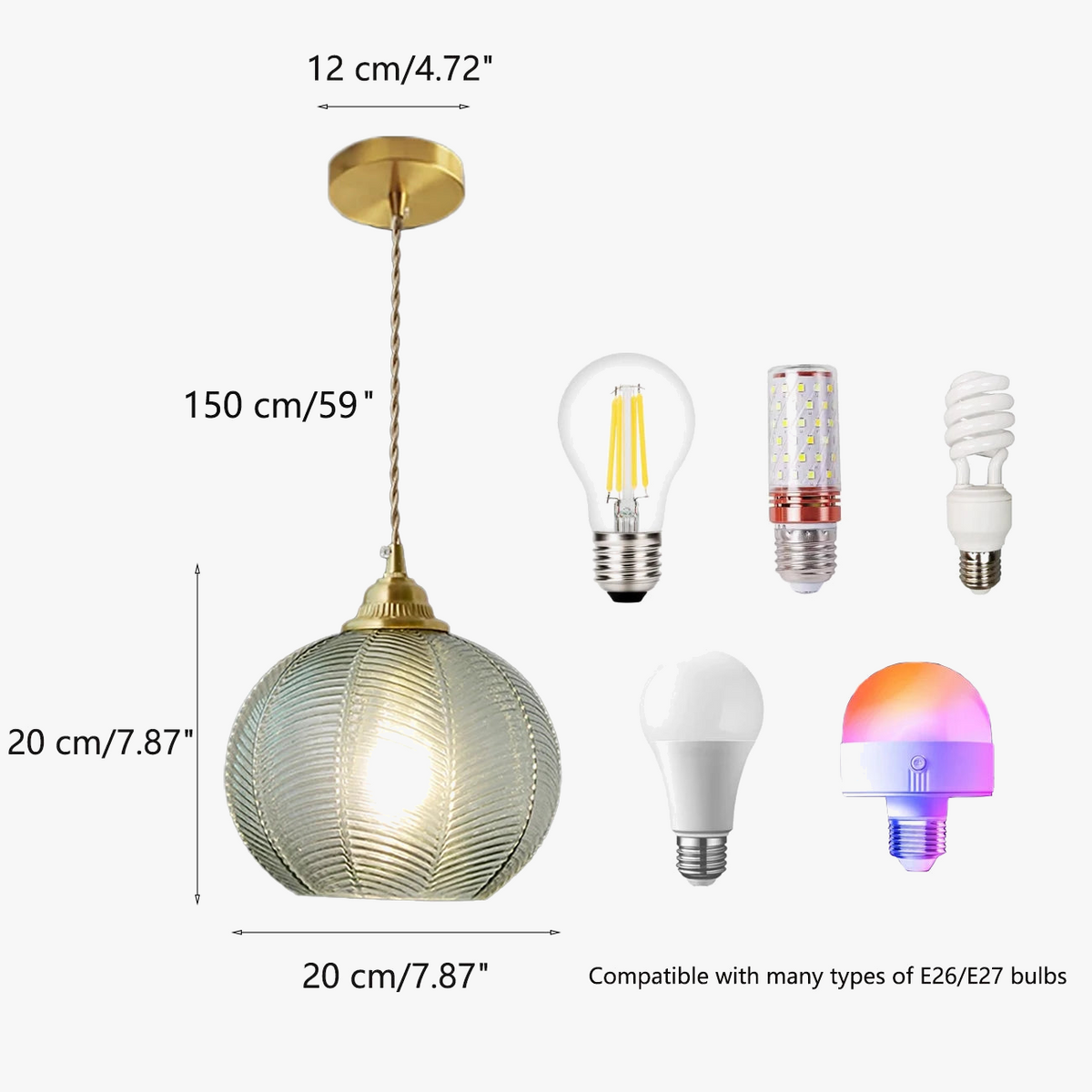 Modern led glass pendant light for contemporary interior - view 7