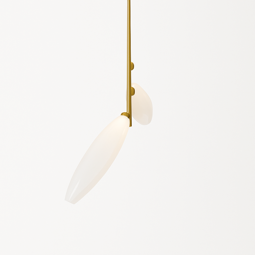 Modern glass pendant light for elegant interior decoration - C 2 Heads / 3 Color Light