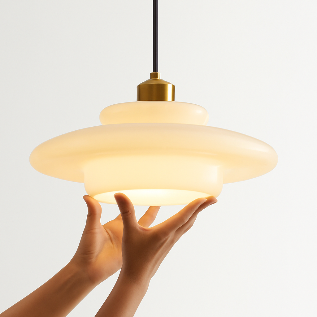 Nordic glass pendant light for elegant interior decoration - view 6