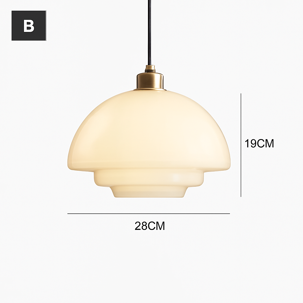 Nordic glass pendant light for elegant interior decoration - B