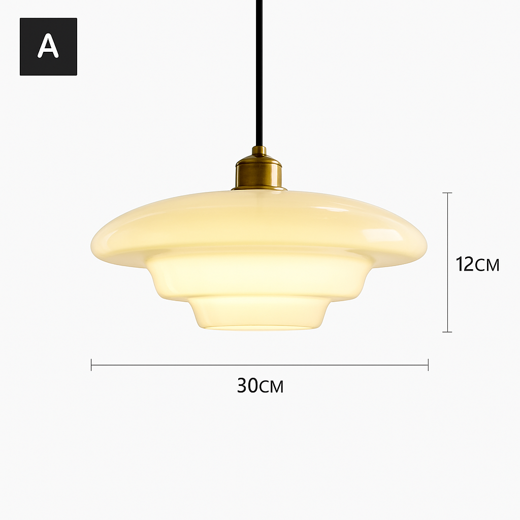 Nordic glass pendant light for elegant interior decoration - One