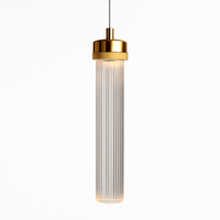 Post-modern striped glass pendant light for creative decoration