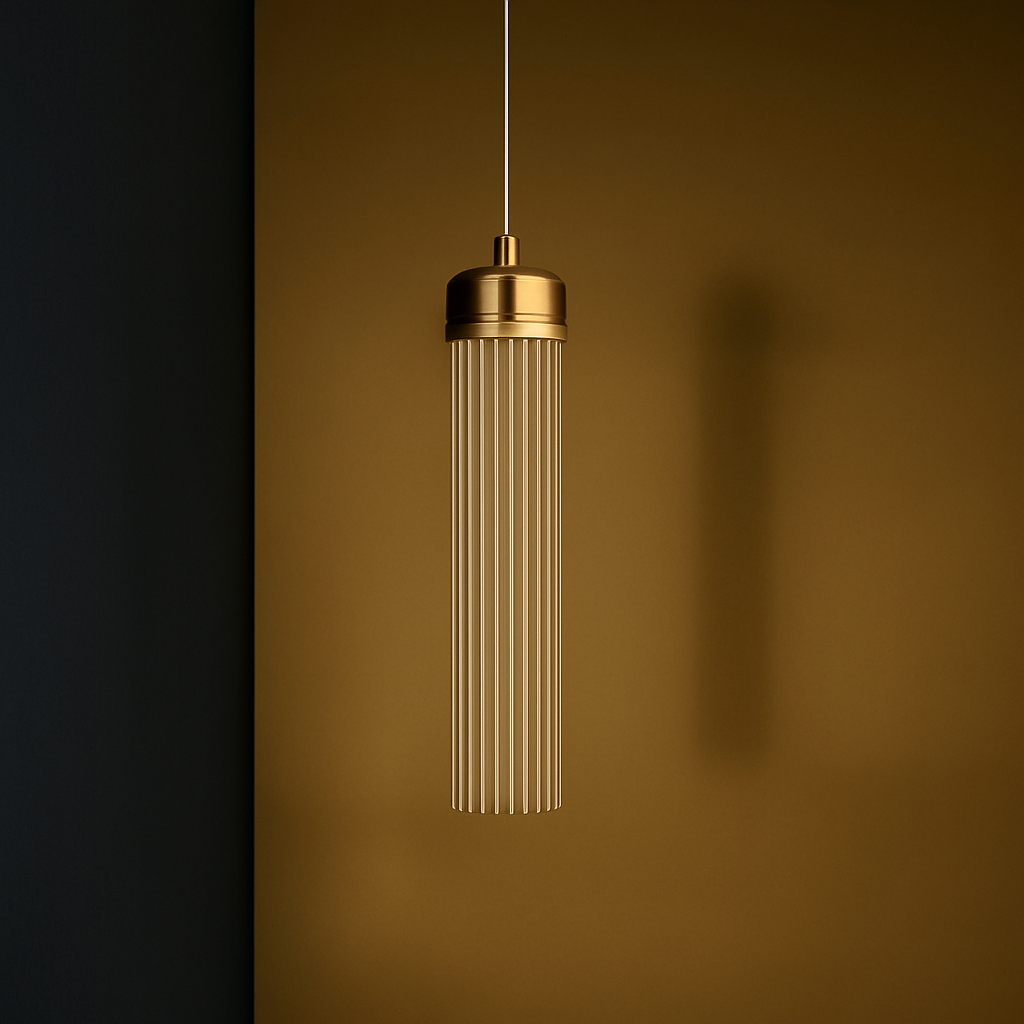 Post-modern striped glass pendant light for creative decoration - view 2