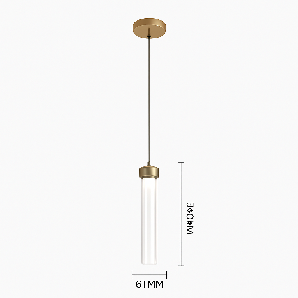 Post-modern striped glass pendant light for creative decoration - Single Head