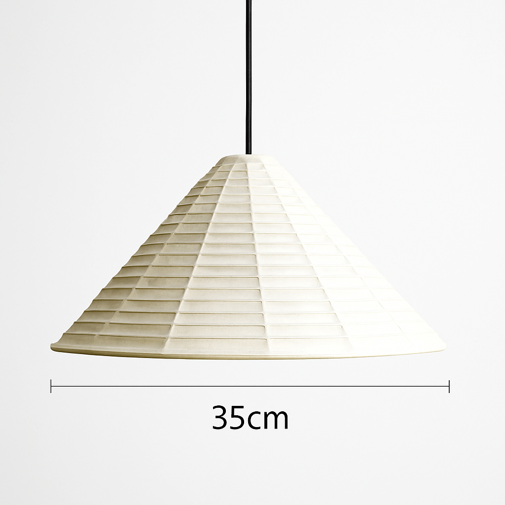 Japanese wabi sabi pendant light in foldable and circular rice paper - Small / Warm White