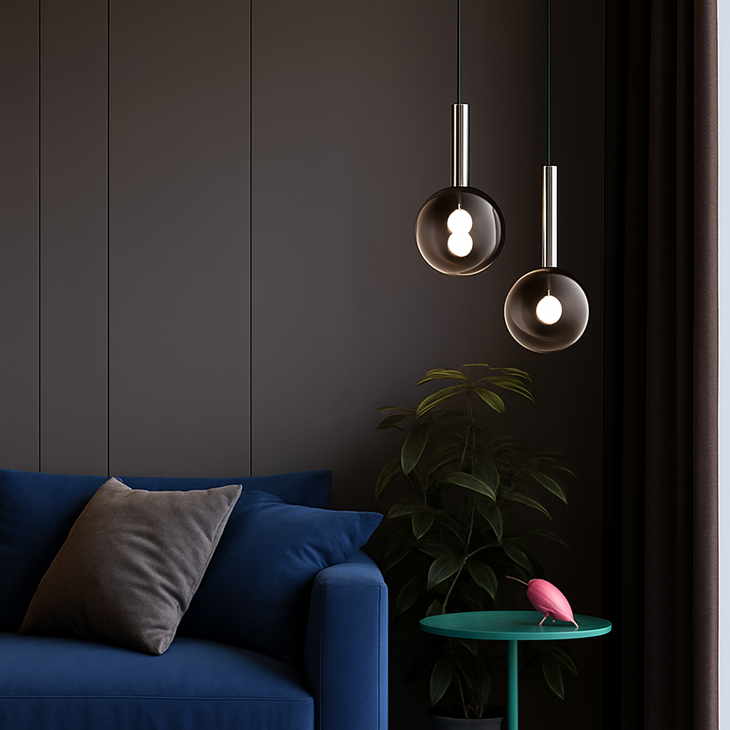 LED pendant light in metal and modern Nordic design - view 2
