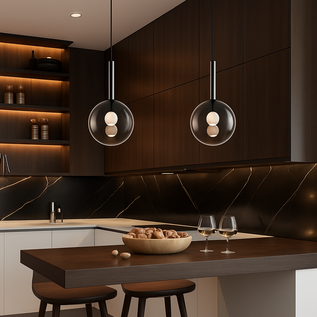 LED pendant light in metal and modern Nordic design - view 3