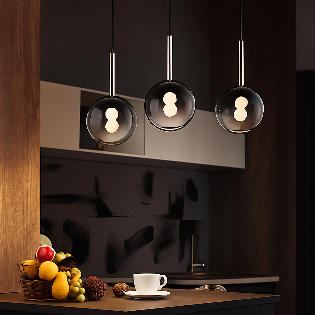 LED pendant light in metal and modern Nordic design - view 4