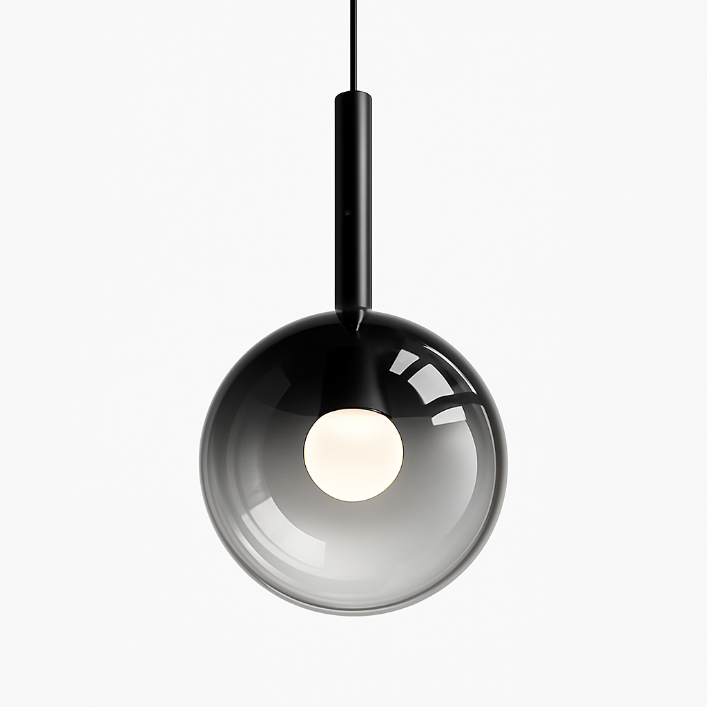 LED pendant light in metal and modern Nordic design