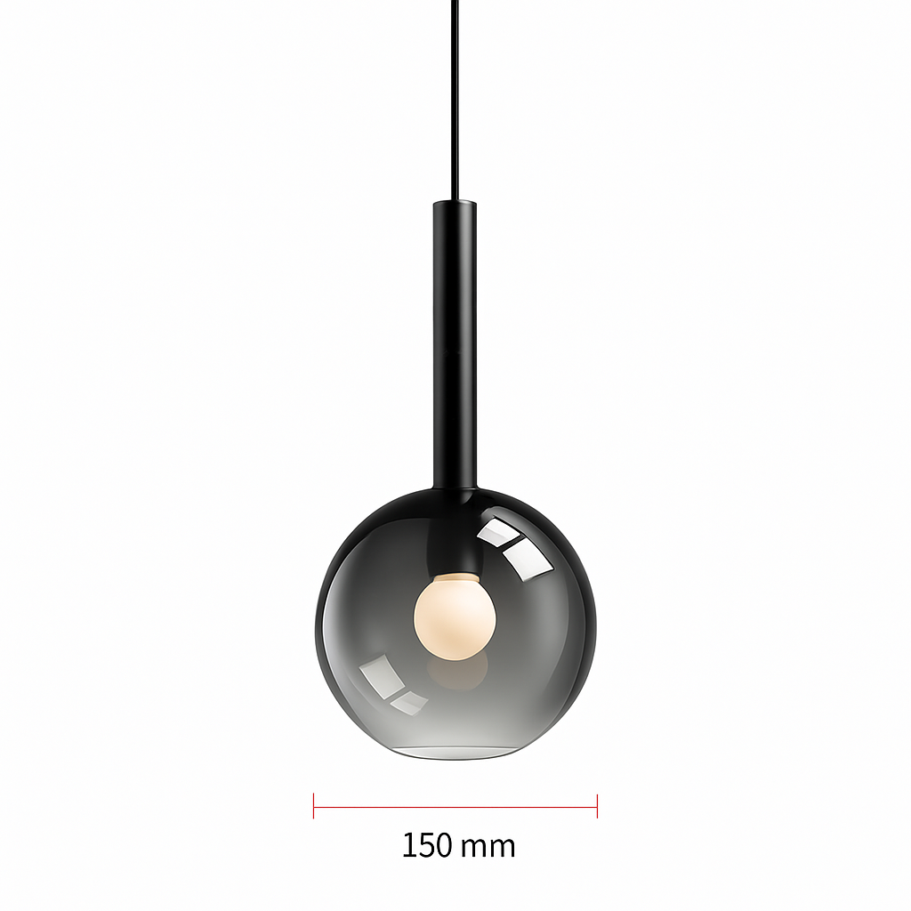 LED pendant light in metal and modern Nordic design - view 5
