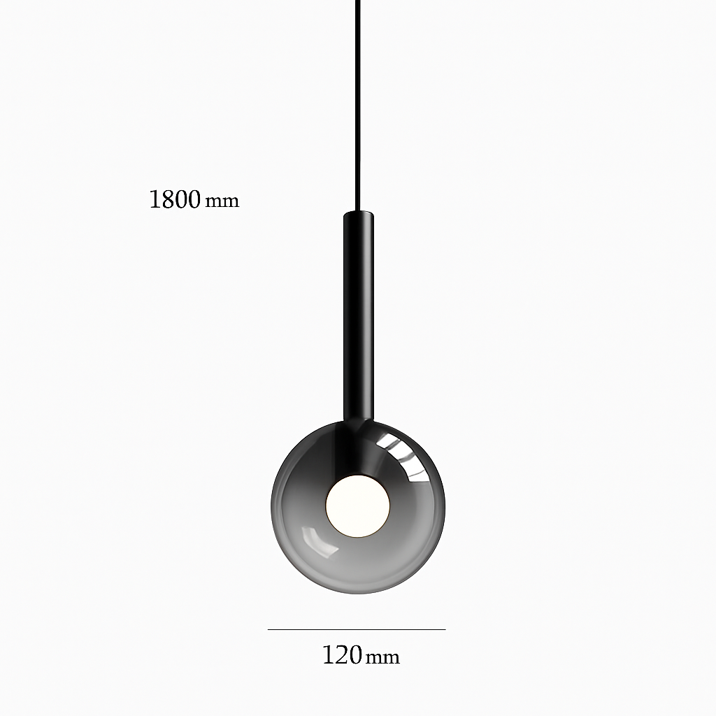 LED pendant light in metal and modern Nordic design - view 7