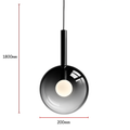 LED pendant light in metal and modern Nordic design - L / Changeable