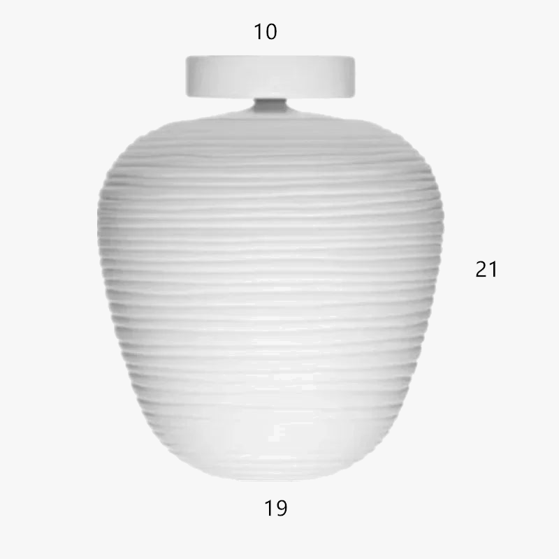 Modern Japanese style glass led pendant light for elegant interior - view 8
