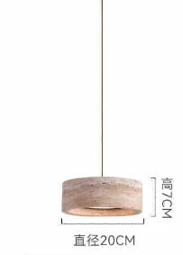 Led-style stone wabi sabi pendant light for interior decoration