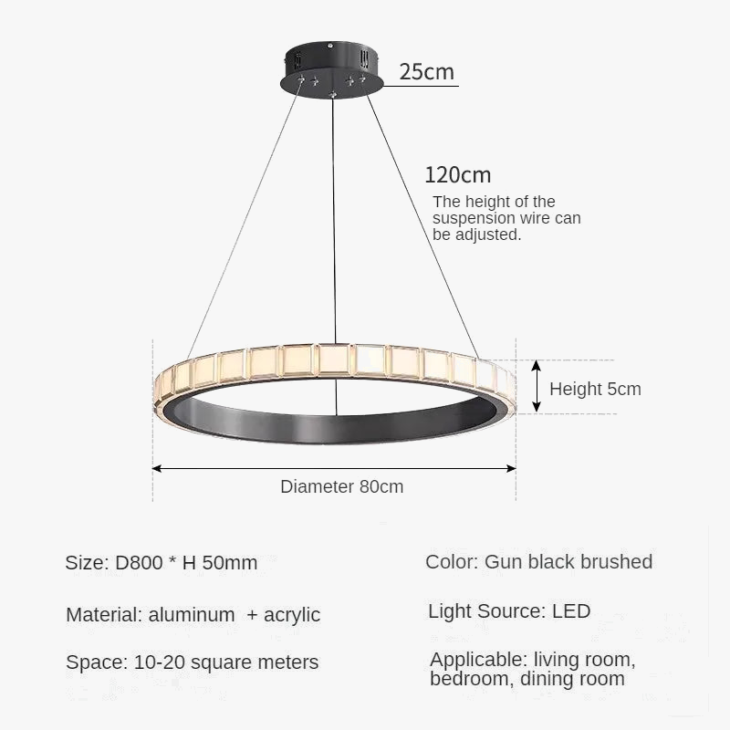 Minimalist pendant light in aluminum and acrylic refined design for interior - view 8