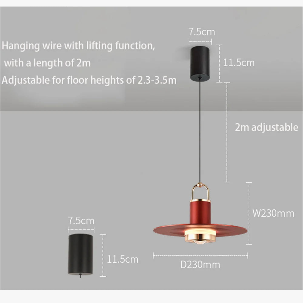 Modern metal pendant light for elegant interior lighting - view 2
