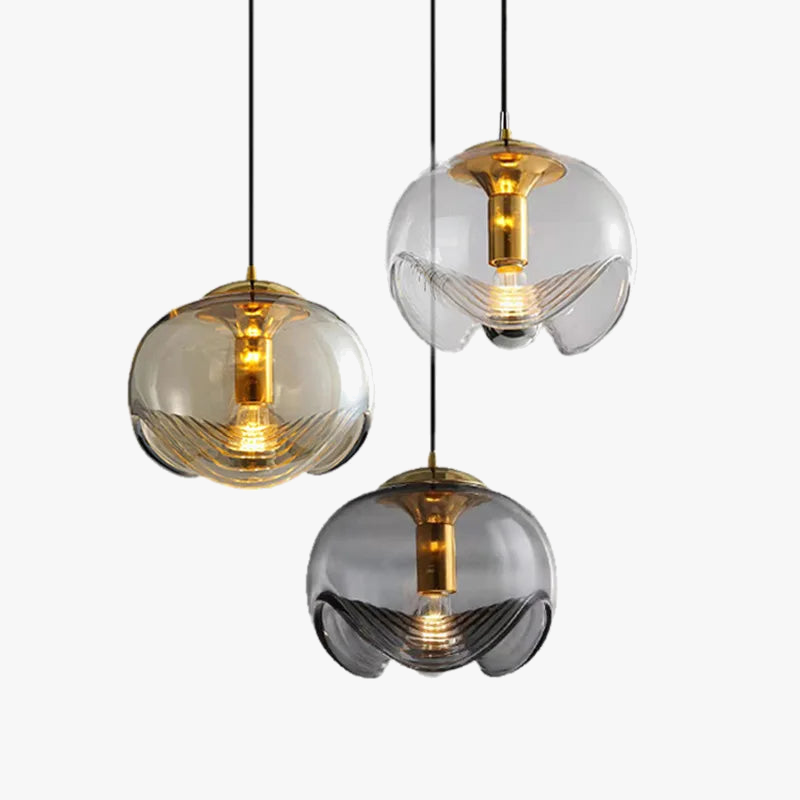 Round pendant light in glass for restaurant bar and kitchen - view 2