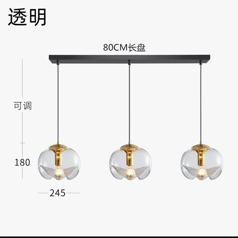Round pendant light in glass for restaurant bar and kitchen - view 5