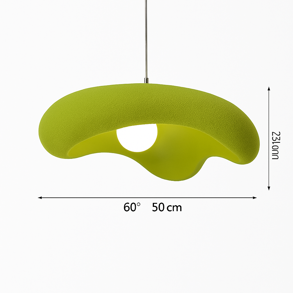 Wabi sabi pendant light modern design for elegant interior decoration - Green L60cm / 3 Changeable Lights